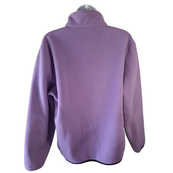 Kim Rogers Fleece Zip Up Jacket Women’s Medium  Purple Cozy Casual Outdoor Layer - Picture 3 of 8